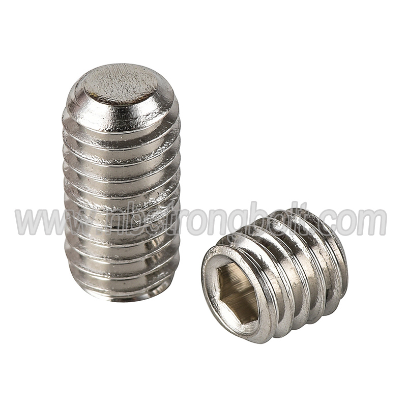 DIN913 Stainless Steel Hex Socket Set Screw with Flat Point
