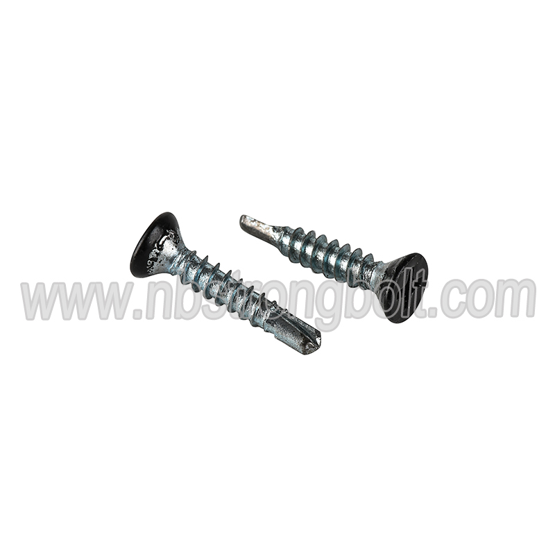 Countersunk Head Self Drilling Screw with Ral 9017 Head Pain