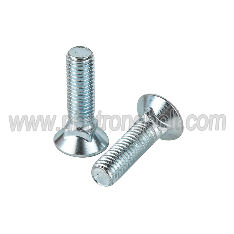 Flat Countersunk Square Neck Bolt DIN608 with ZP