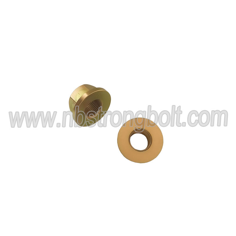 Hex Flange Lock Nut  Class 10 with Yellow Zinc Plat